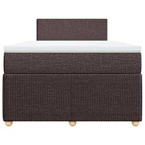 Box spring postel s matrací tmavě hnědá 120x190 cm textil - obrázek 6
