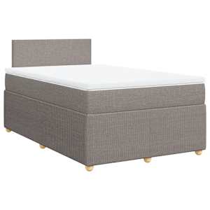 Box spring postel s matrací taupe 120x190 cm textil - obrázek 3
