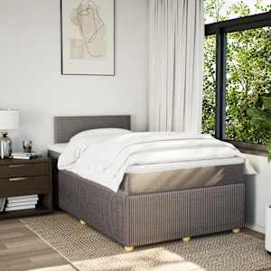 Box spring postel s matrací taupe 120x190 cm textil - obrázek 4