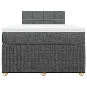 Box spring postel s matrací tmavě šedá 120x190 cm textil - obrázek 6