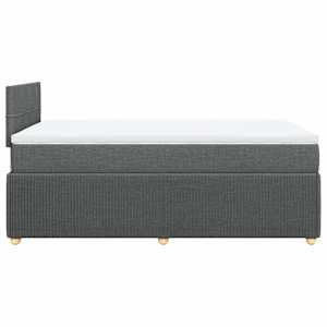 Box spring postel s matrací tmavě šedá 120x190 cm textil - obrázek 7
