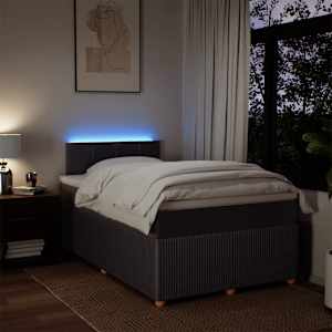 Box spring postel s matrací tmavě hnědá 120x190 cm textil - obrázek 5