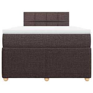 Box spring postel s matrací tmavě hnědá 120x190 cm textil - obrázek 6