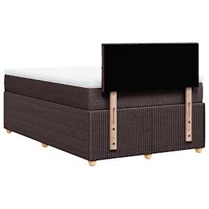 Box spring postel s matrací tmavě hnědá 120x190 cm textil - obrázek 8