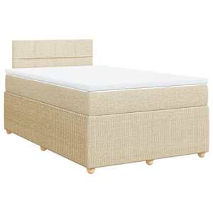 Box spring postel s matrací krémová 120x190 cm textil - obrázek 3
