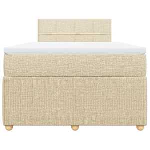 Box spring postel s matrací krémová 120x190 cm textil - obrázek 6