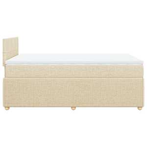 Box spring postel s matrací krémová 120x190 cm textil - obrázek 7