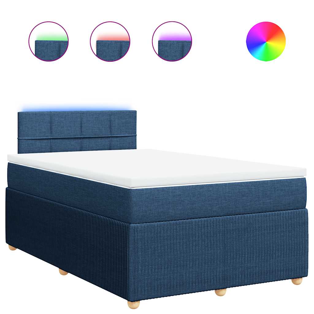 vidaXL Box spring postel s matrací černá 120x190 cm textil