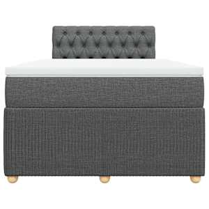 Box spring postel s matrací tmavě šedá 120x190 cm textil - obrázek 6