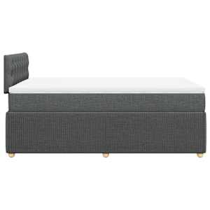 Box spring postel s matrací tmavě šedá 120x190 cm textil - obrázek 7