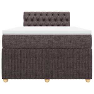 Box spring postel s matrací tmavě hnědá 120x190 cm textil - obrázek 6