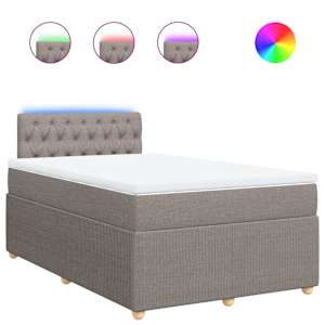 Box spring postel s matrací taupe 120x190 cm textil - obrázek 2
