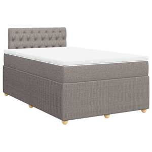 Box spring postel s matrací taupe 120x190 cm textil - obrázek 3