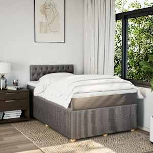 Box spring postel s matrací taupe 120x190 cm textil - obrázek 4