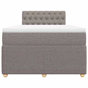 Box spring postel s matrací taupe 120x190 cm textil - obrázek 6