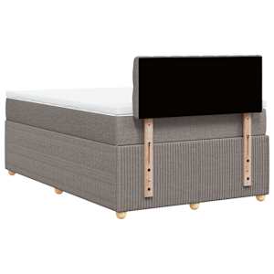 Box spring postel s matrací taupe 120x190 cm textil - obrázek 8