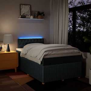 Box spring postel s matrací černá 120x190 cm textil - obrázek 5