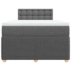 Box spring postel s matrací tmavě šedá 120x190 cm textil - obrázek 6