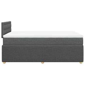 Box spring postel s matrací tmavě šedá 120x190 cm textil - obrázek 7