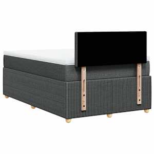 Box spring postel s matrací tmavě šedá 120x190 cm textil - obrázek 8