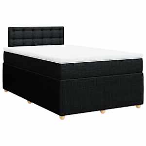 Box spring postel s matrací černá 120x190 cm textil - obrázek 3