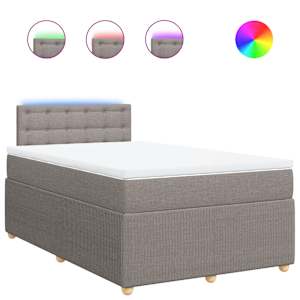 Box spring postel s matrací taupe 120x190 cm textil - obrázek 2