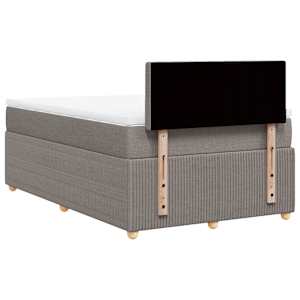 Box spring postel s matrací taupe 120x190 cm textil - obrázek 8
