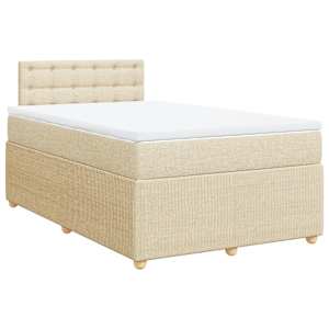 Box spring postel s matrací krémová 120x190 cm textil - obrázek 3
