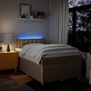 Box spring postel s matrací krémová 120x190 cm textil - obrázek 5