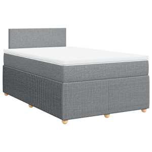 Box spring postel s matrací světle šedá 120 x 200 cm textil - obrázek 3