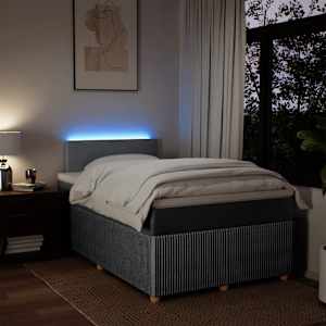 Box spring postel s matrací světle šedá 120 x 200 cm textil - obrázek 5