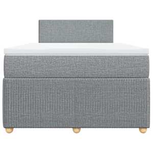 Box spring postel s matrací světle šedá 120 x 200 cm textil - obrázek 6