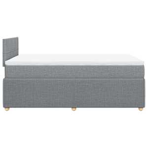 Box spring postel s matrací světle šedá 120 x 200 cm textil - obrázek 7