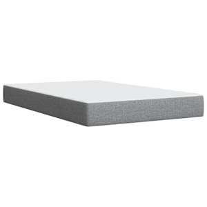 Box spring postel s matrací světle šedá 120 x 200 cm textil - obrázek 10