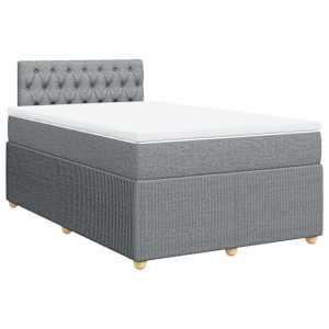 Box spring postel s matrací světle šedá 120 x 200 cm textil - obrázek 3