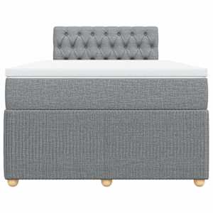 Box spring postel s matrací světle šedá 120 x 200 cm textil - obrázek 6
