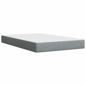 Box spring postel s matrací světle šedá 120 x 200 cm textil - obrázek 10