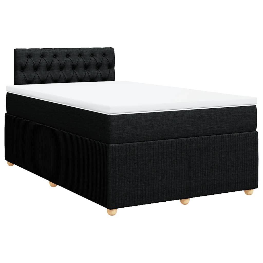 Thumbnail - vidaXL Boxspringbett mit Matratze Schwarz 120x200 cm Stoff