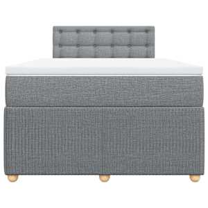 Box spring postel s matrací světle šedá 120 x 200 cm textil - obrázek 6