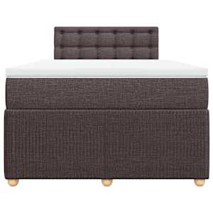 Box spring postel s matrací tmavě hnědá 120x200 cm textil - obrázek 6