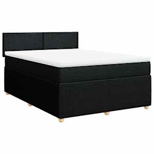 Box spring postel s matrací černá 140 x 190 cm textil - obrázek 3