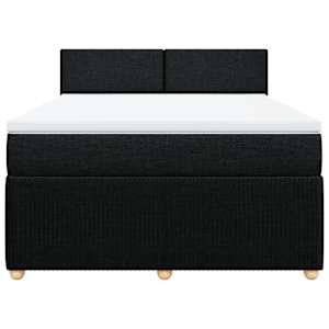 Box spring postel s matrací černá 140 x 190 cm textil - obrázek 6
