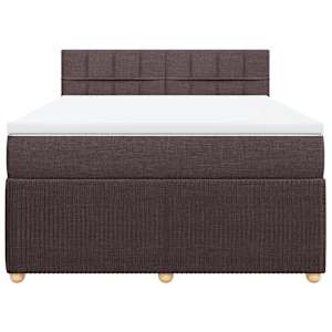 Box spring postel s matrací tmavě hnědá 140x190 cm textil - obrázek 6