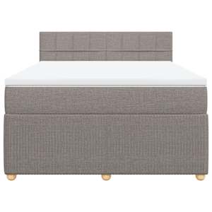 Box spring postel s matrací taupe 140x190 cm textil - obrázek 6