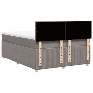 Box spring postel s matrací taupe 140x190 cm textil - obrázek 8