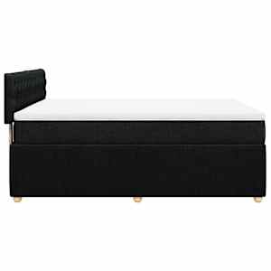 Box spring postel s matrací černá 140 x 190 cm textil - obrázek 7