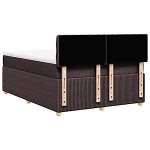 Box spring postel s matrací tmavě hnědá 140x190 cm textil - obrázek 8