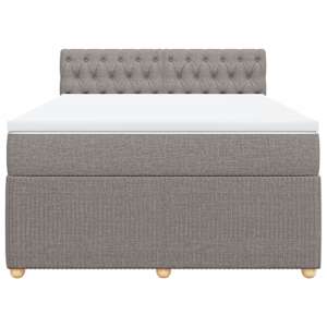Box spring postel s matrací taupe 140x190 cm textil - obrázek 6