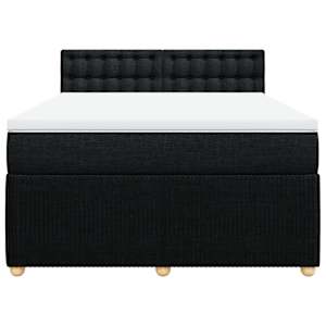 Box spring postel s matrací černá 140 x 190 cm textil - obrázek 6