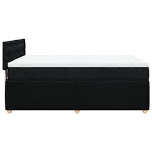 Box spring postel s matrací černá 140 x 190 cm textil - obrázek 7